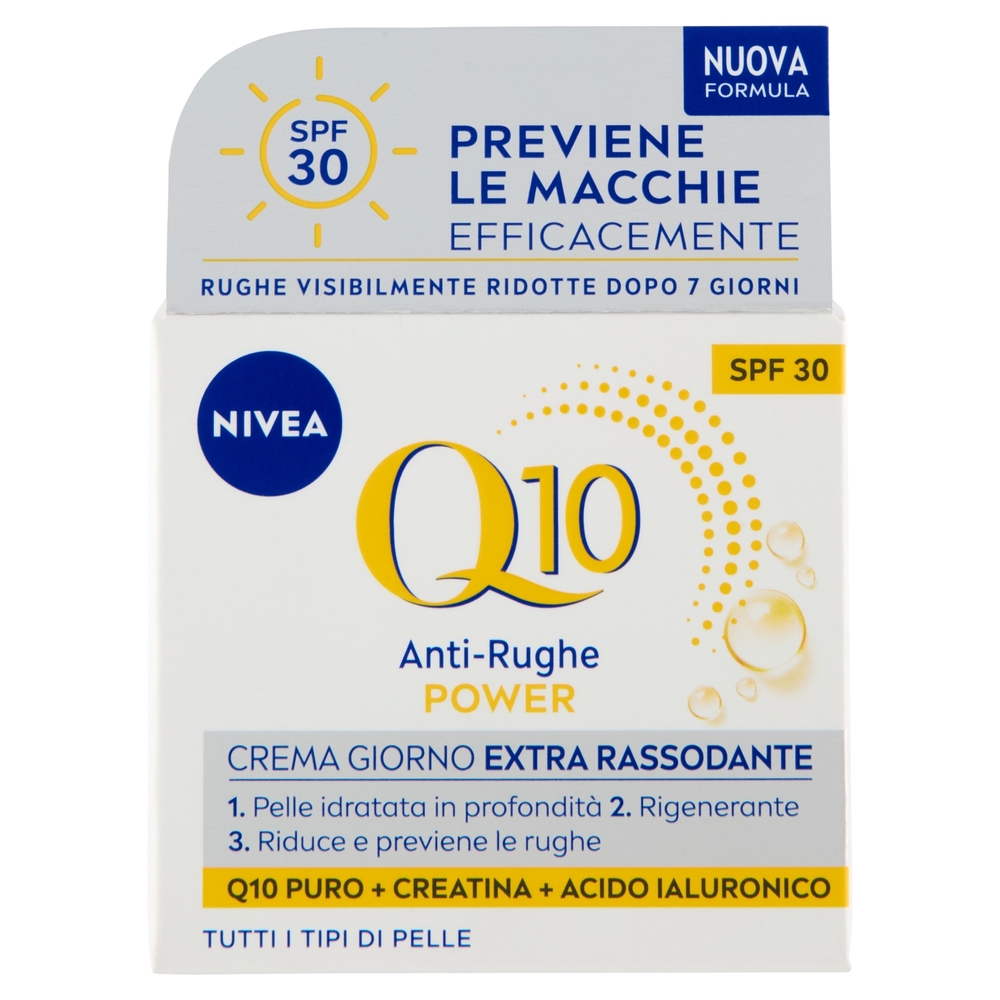 Nivea Q10 Anti-Rughe Power Crema Giorno Extra Rassodante SPF 30 Tutti i Tipi di Pelle 50 ml